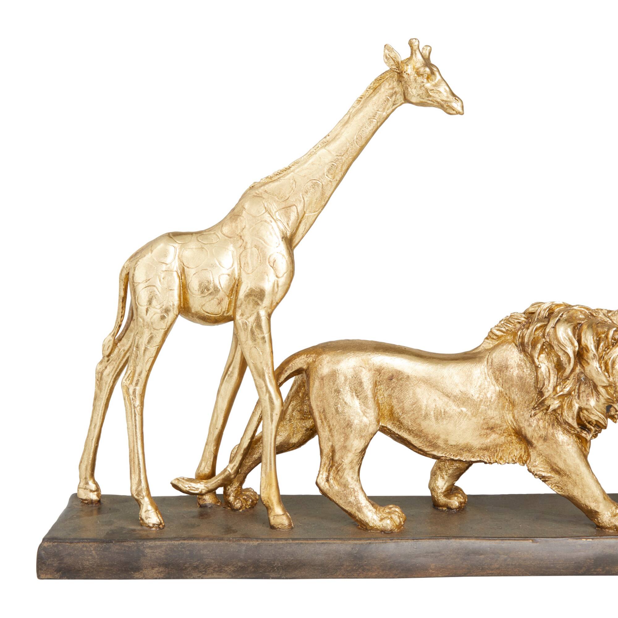 12" Gold Glam Jungle Sculpture